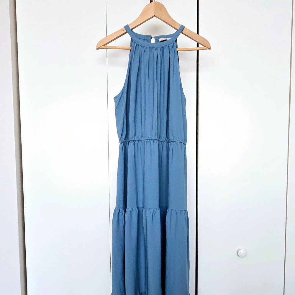 Loft Blue Tiered Maxi Dress
